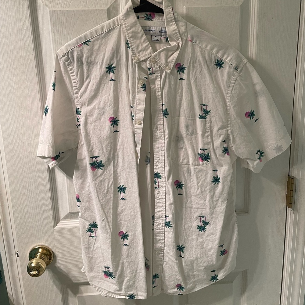 Palm tree button down